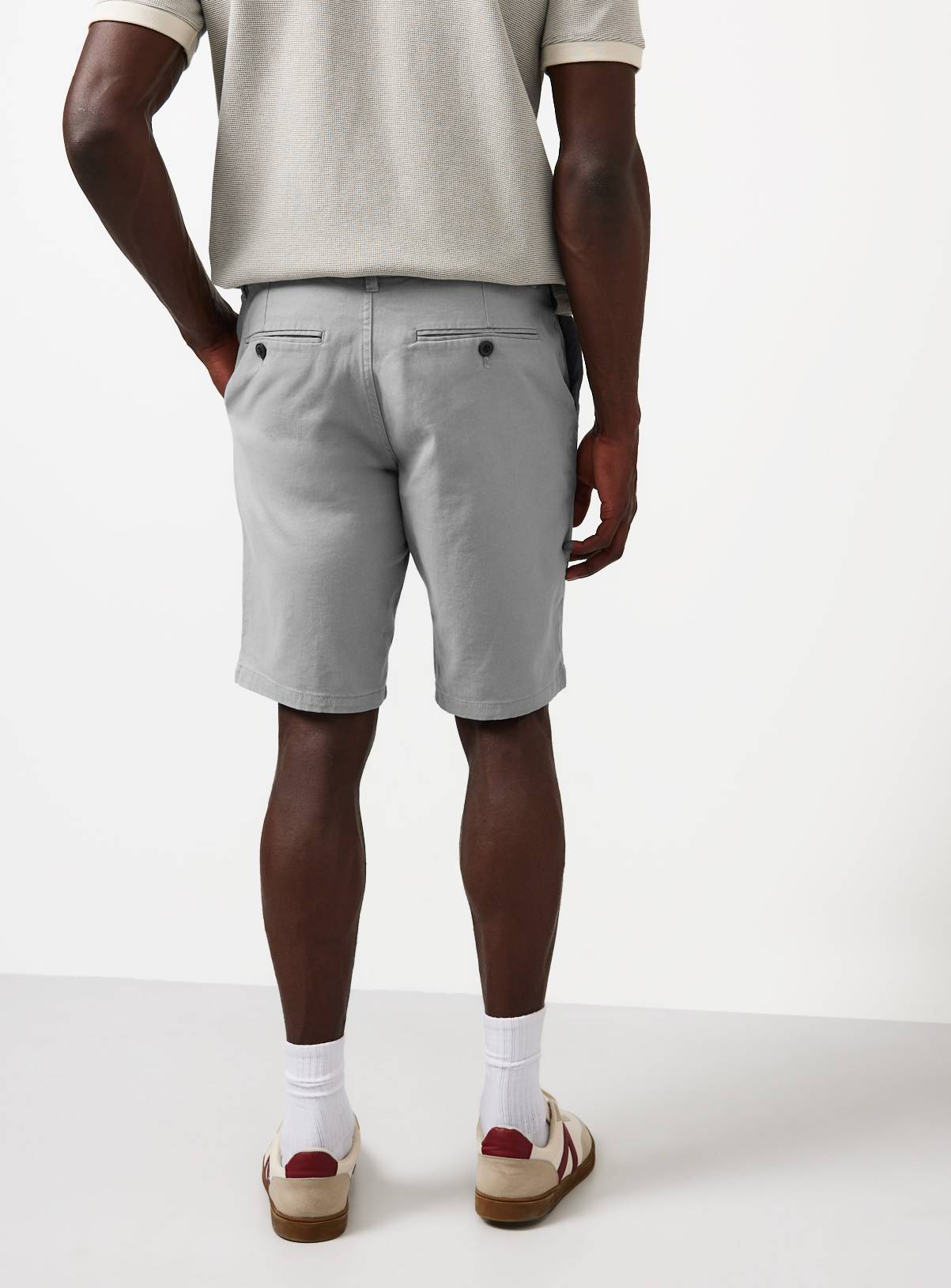 Light Blue Longer Length Chino Shorts 50 - Image 5